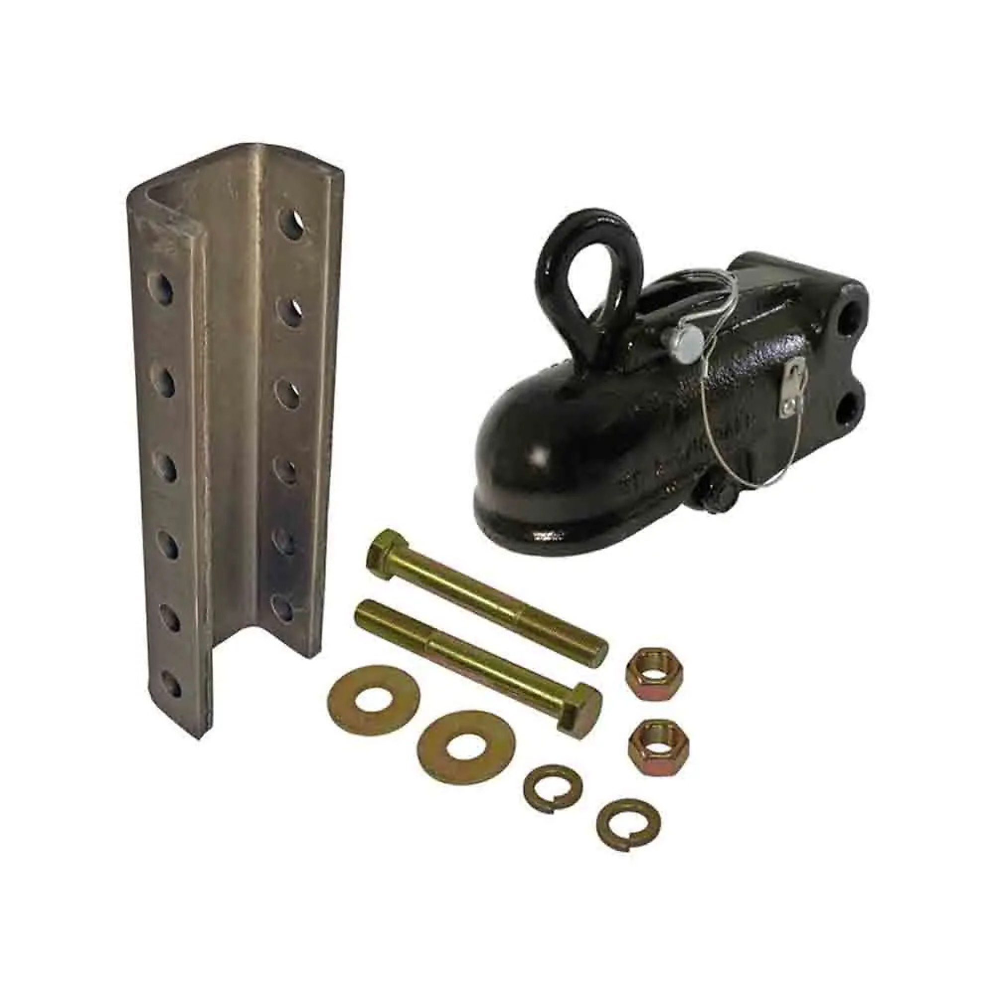 Wallace Forge, Easy-Lock 2-5/16 Inch Coupler with 5-Position Channel, 20K Capacity, Grade 8 Hardware, 2-7/8 inch Wide Channel, Model# 25160-5KIT